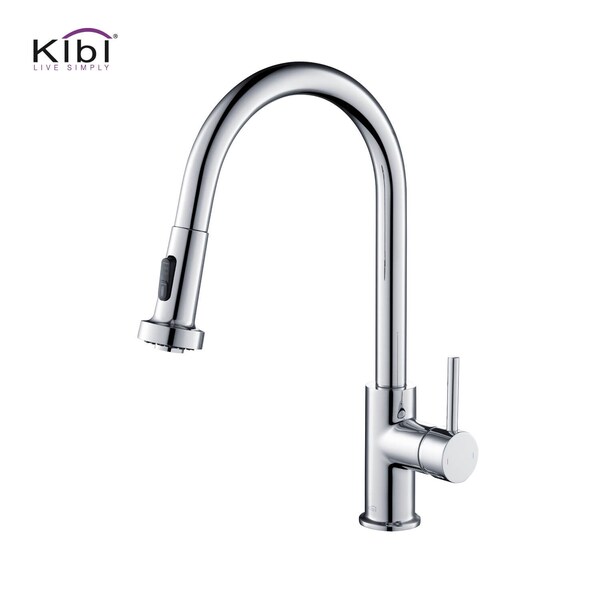 Kibi Casa Single Handle Pull Down Kitchen Sink Faucet KKF2002CH - main